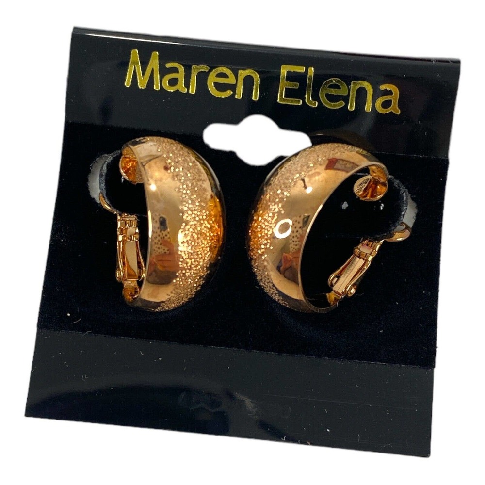 Maren Elena Bronze Textured Hoop Earring